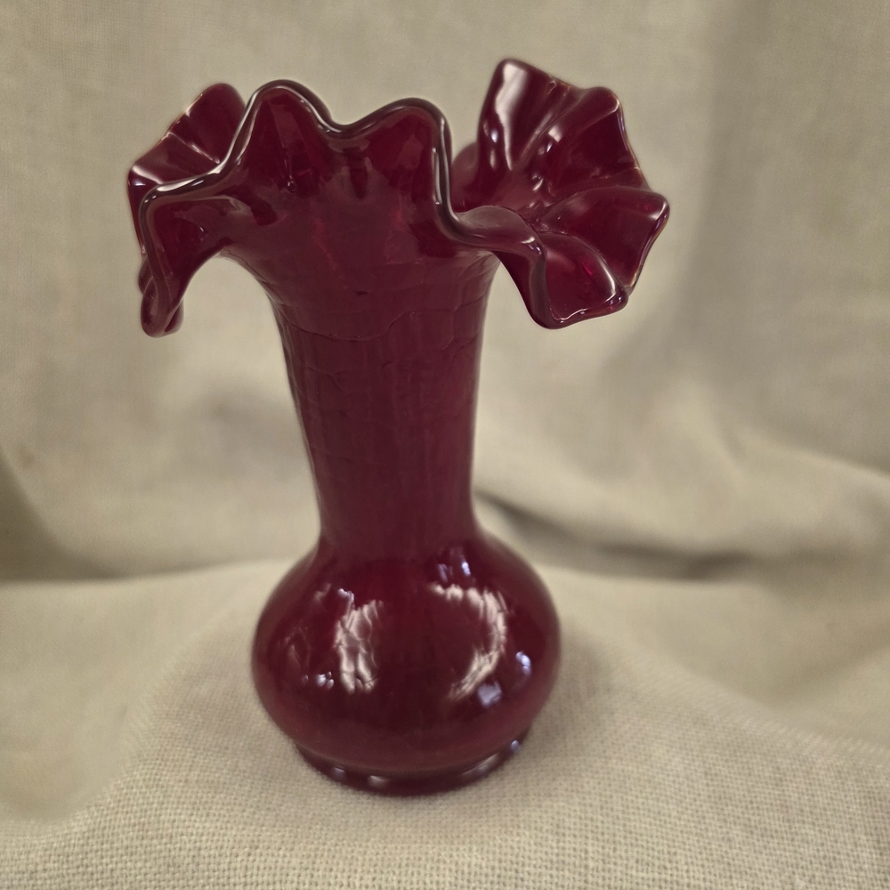 Elegant Burgundy Vase